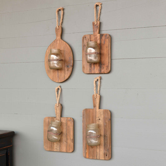 Hanging Cutting Boards With Jars