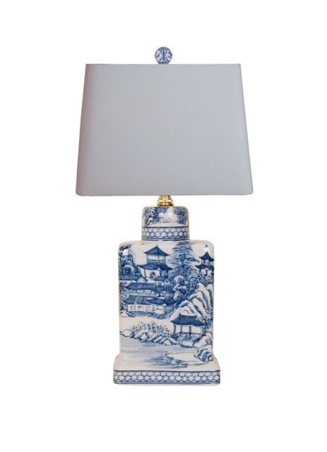 Blue & White Chinoiserie Lamp