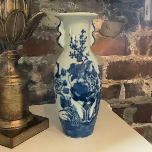 Blue Chinioserie Vase