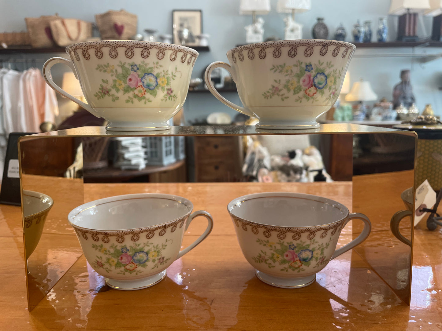Hand Painted Vintage Floral Teacups