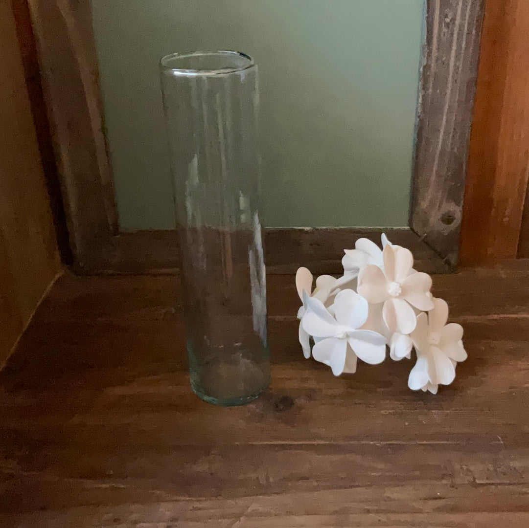 Glass Vase with Bone China Flower