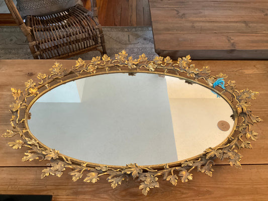 Vintage Gold Leaf Mirror Tray
