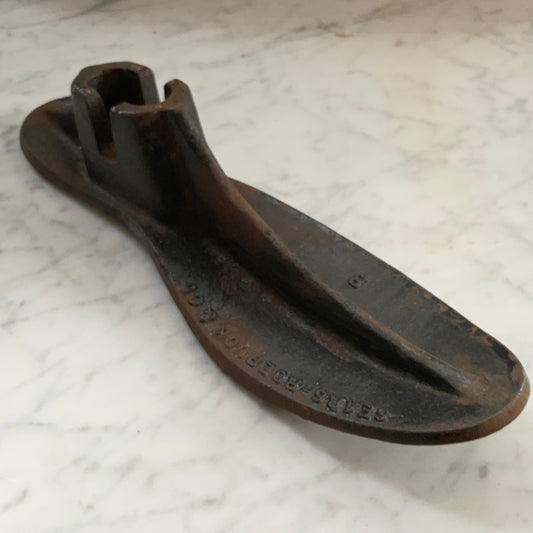 Antique cast iron large shoe form