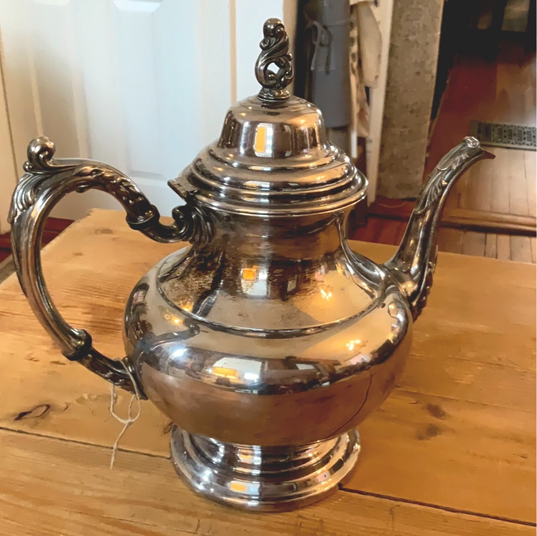 Silver tea pot, Vintage