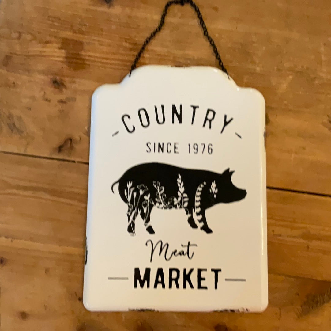 Country Meat market sign