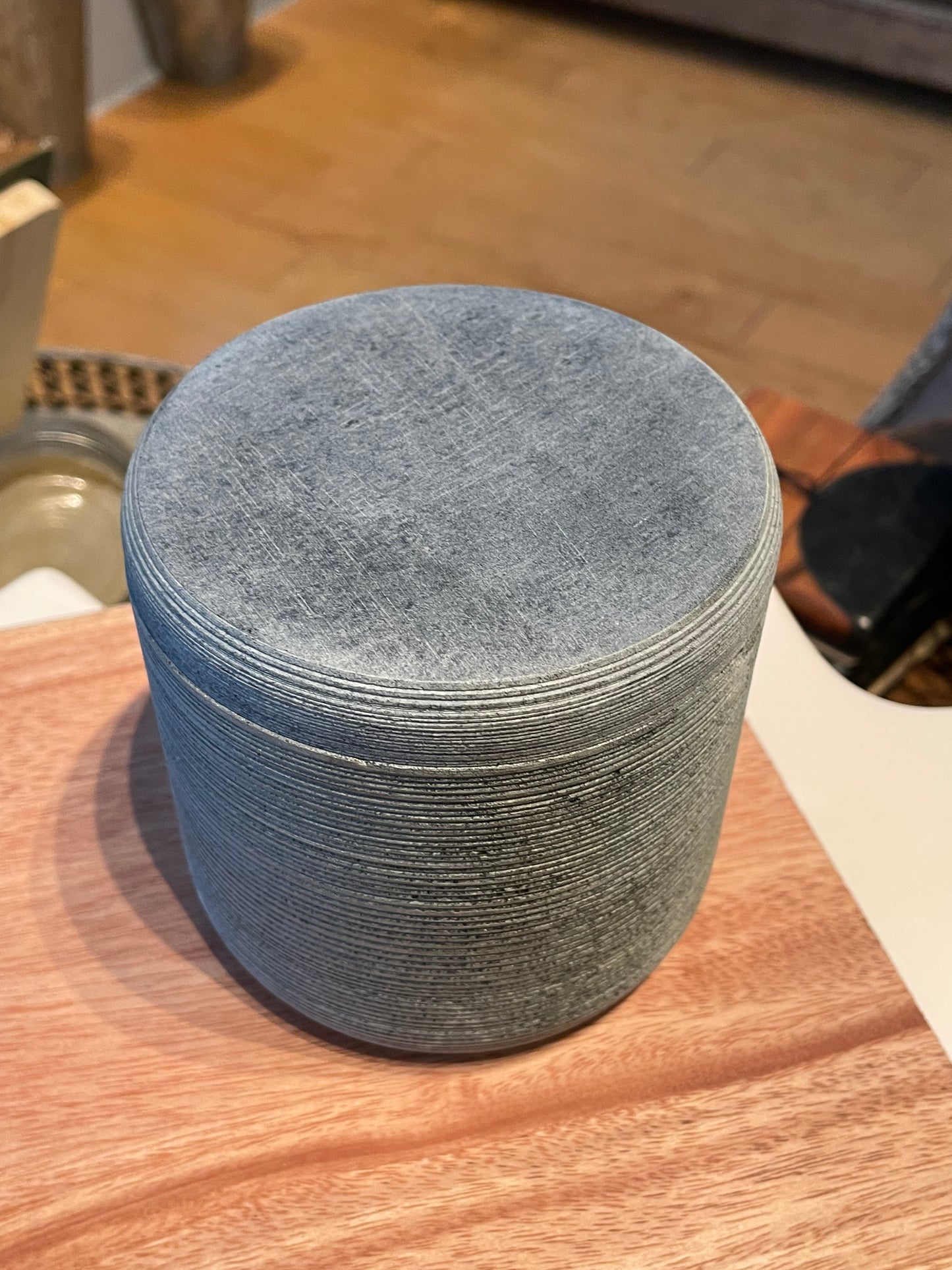 Grey Soapstone Canister
