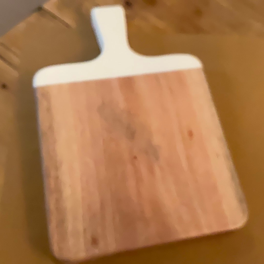 Acacia Cutting Boards, w/ White handles
